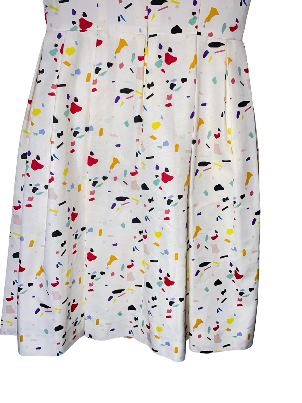 Carolina Herrera White Sleeveless Confetti-Print Midi Dress - Picture 7 of 10